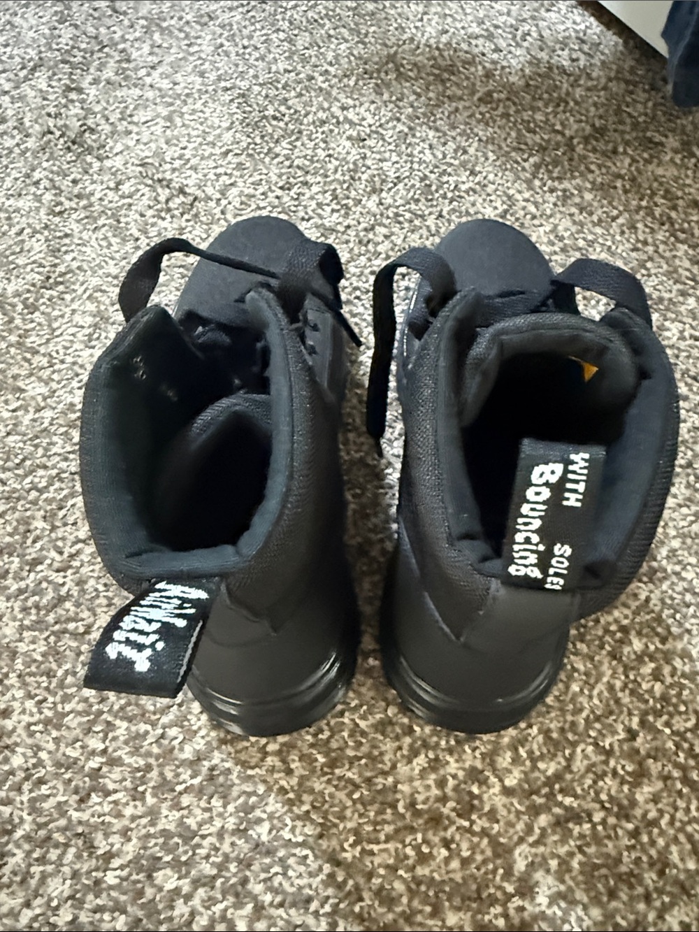 Dr. Martens. Airwaves. Black Canvas High-Top Lace-Up Boots - Picture 2 of 4